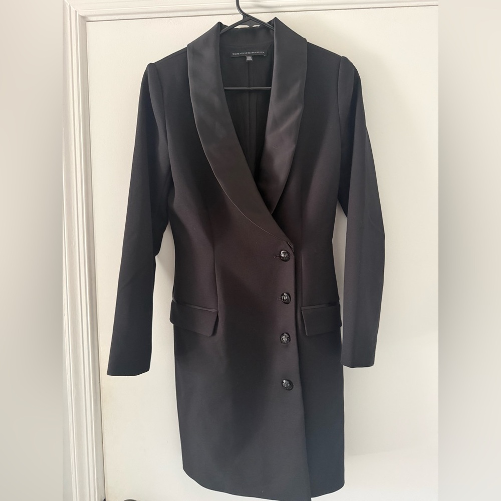 White House Black Market Black Blazer Coat